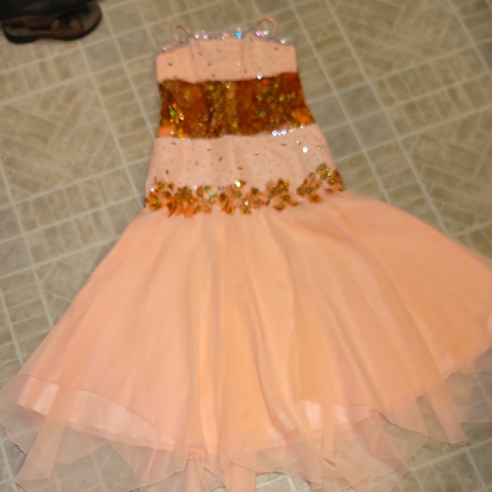 Sparkling Peach Wedding, Dance Dress, NWOT